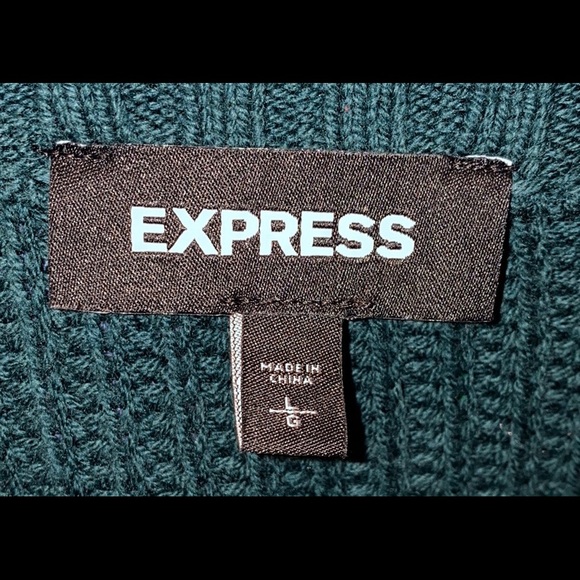 Express Sweaters - Express Oversized V-Neck Tunic Sweater